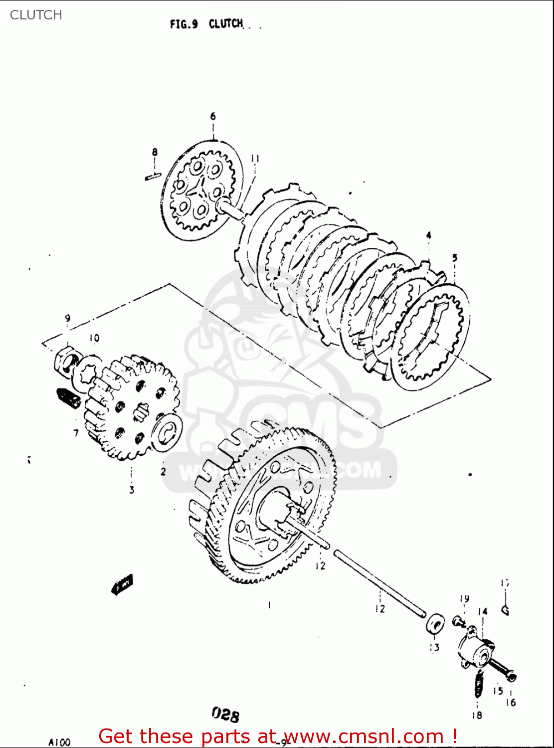 CLUTCH A100 1976 1977 (A) (B) USA (E03)