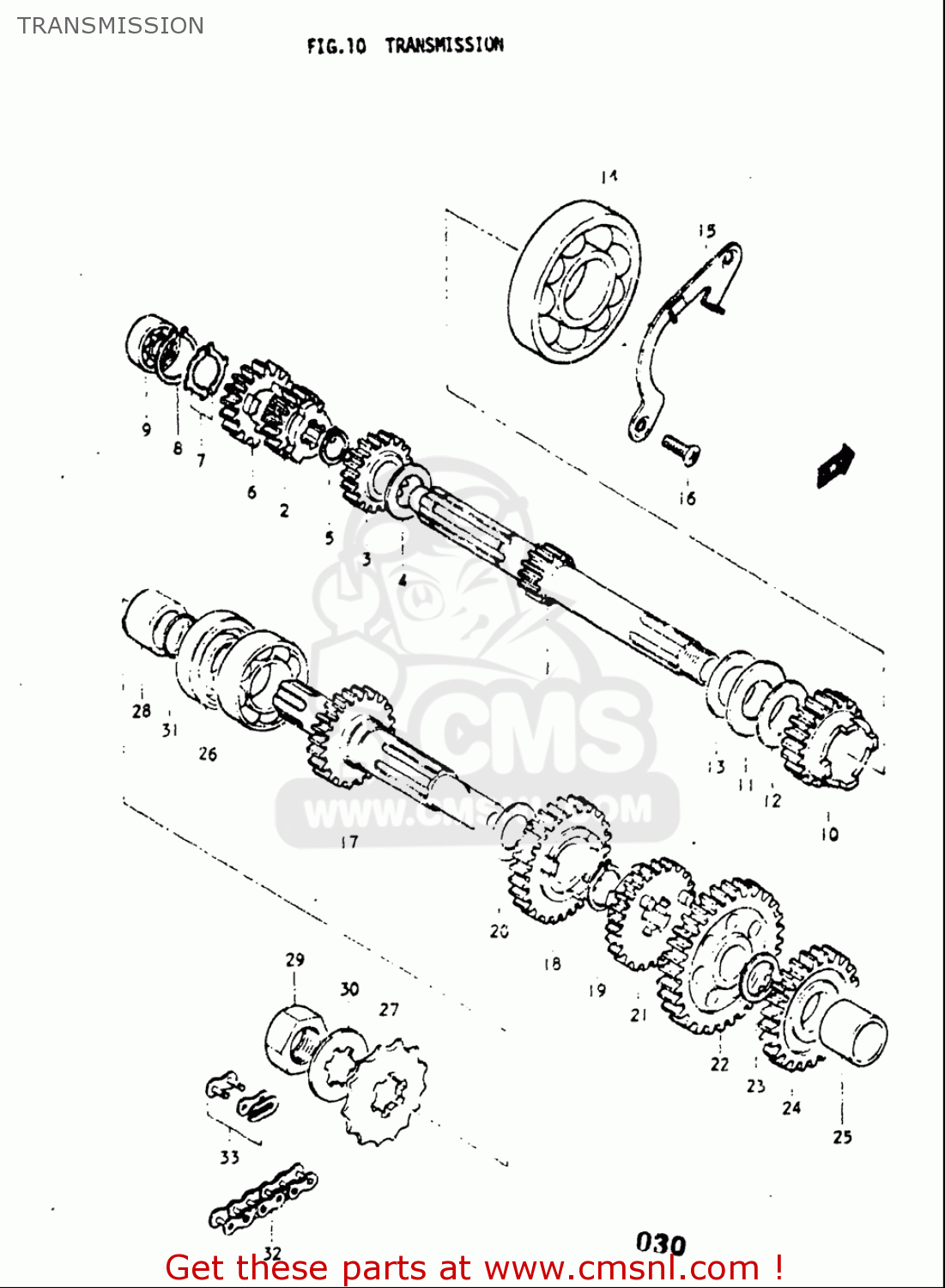 TRANSMISSION A100 1976 1977 (A) (B) USA (E03)