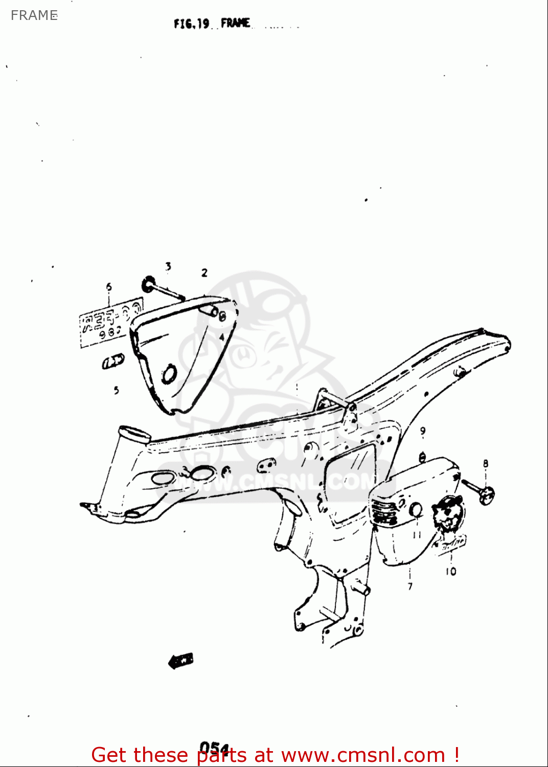 FRAME A100 1976 1977 (A) (B) USA (E03)
