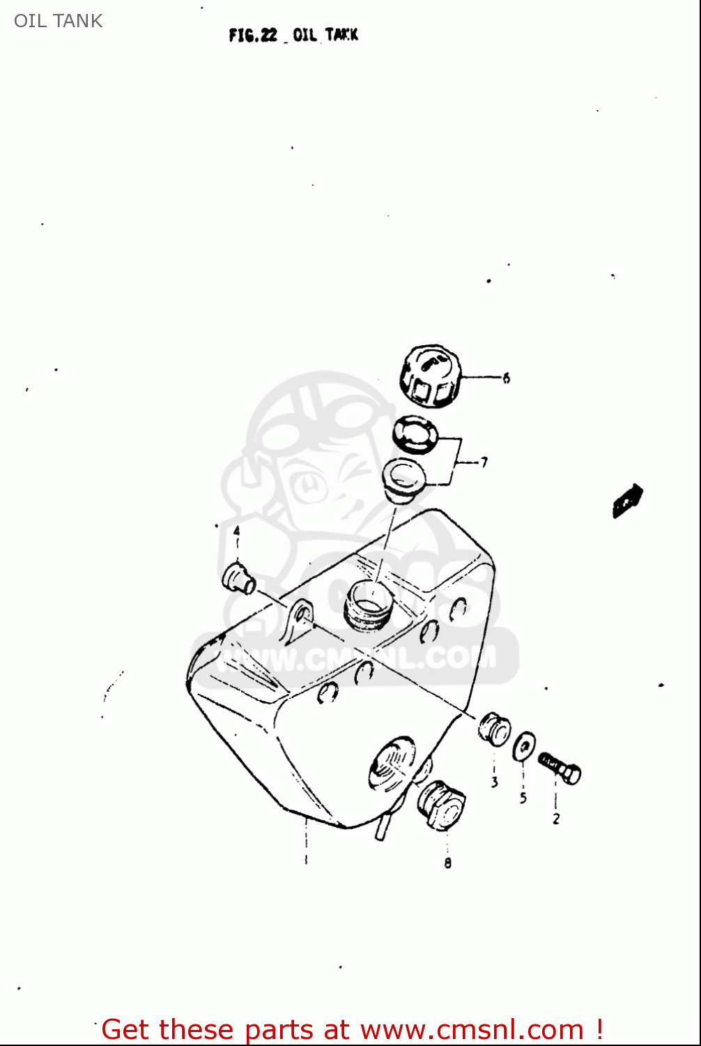 OIL TANK A100 1976 1977 (A) (B) USA (E03)