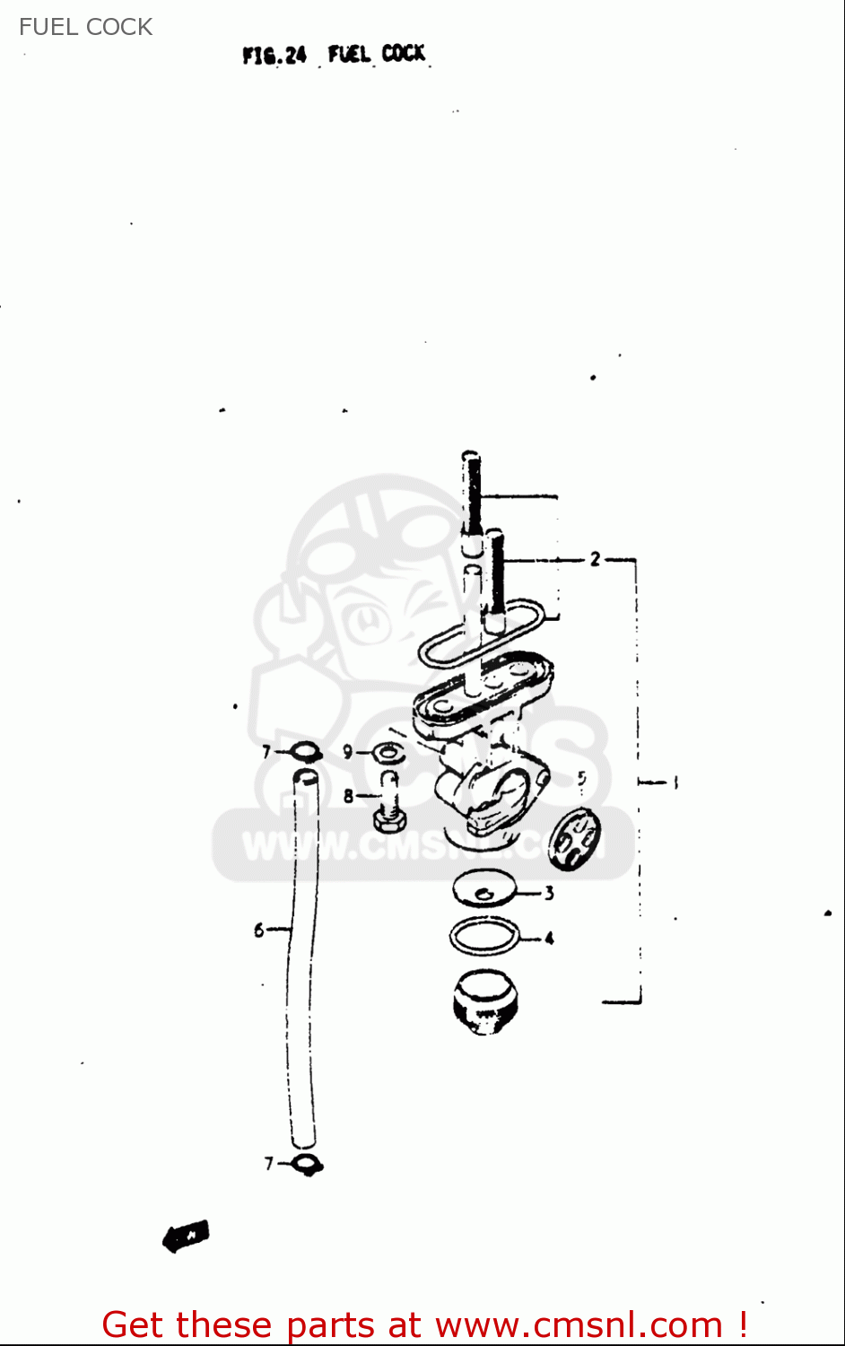 FUEL COCK A100 1976 1977 (A) (B) USA (E03)
