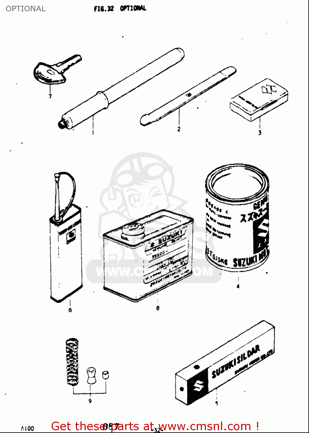 OPTIONAL A100 1976 1977 (A) (B) USA (E03)