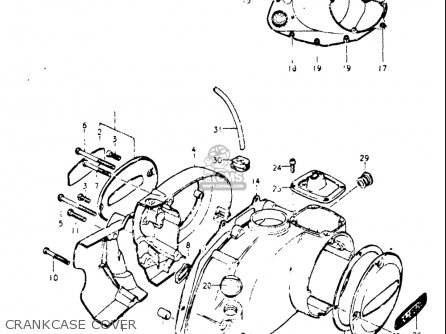 CRANKCASE COVER - A100 1976 1977 (A) (B) USA (E03)