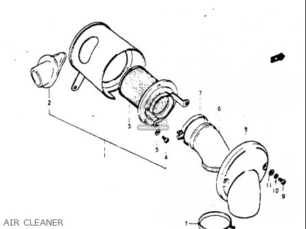 AIR CLEANER - A100 1976 1977 (A) (B) USA (E03)