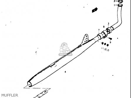 MUFFLER - A100 1976 1977 (A) (B) USA (E03)