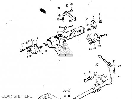 GEAR SHIFTING - A100 1976 1977 (A) (B) USA (E03)