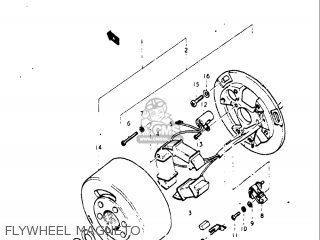 FLYWHEEL MAGNETO - A100 1976 1977 (A) (B) USA (E03)