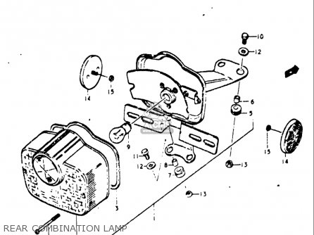 REAR COMBINATION LAMP - A100 1976 1977 (A) (B) USA (E03)