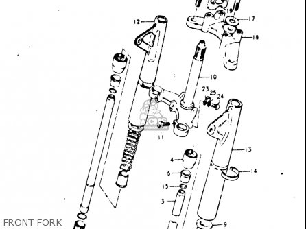 FRONT FORK - A100 1976 1977 (A) (B) USA (E03)