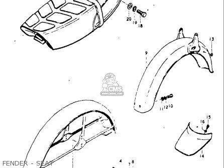 FENDER - SEAT - A100 1976 1977 (A) (B) USA (E03)