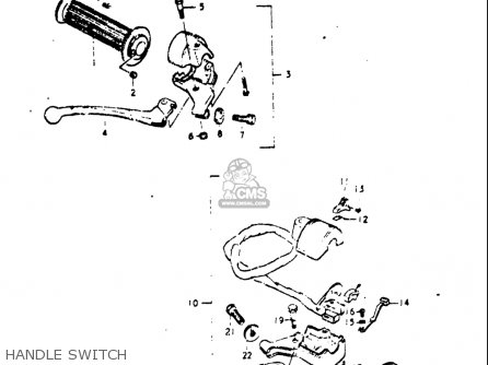 HANDLE SWITCH - A100 1976 1977 (A) (B) USA (E03)