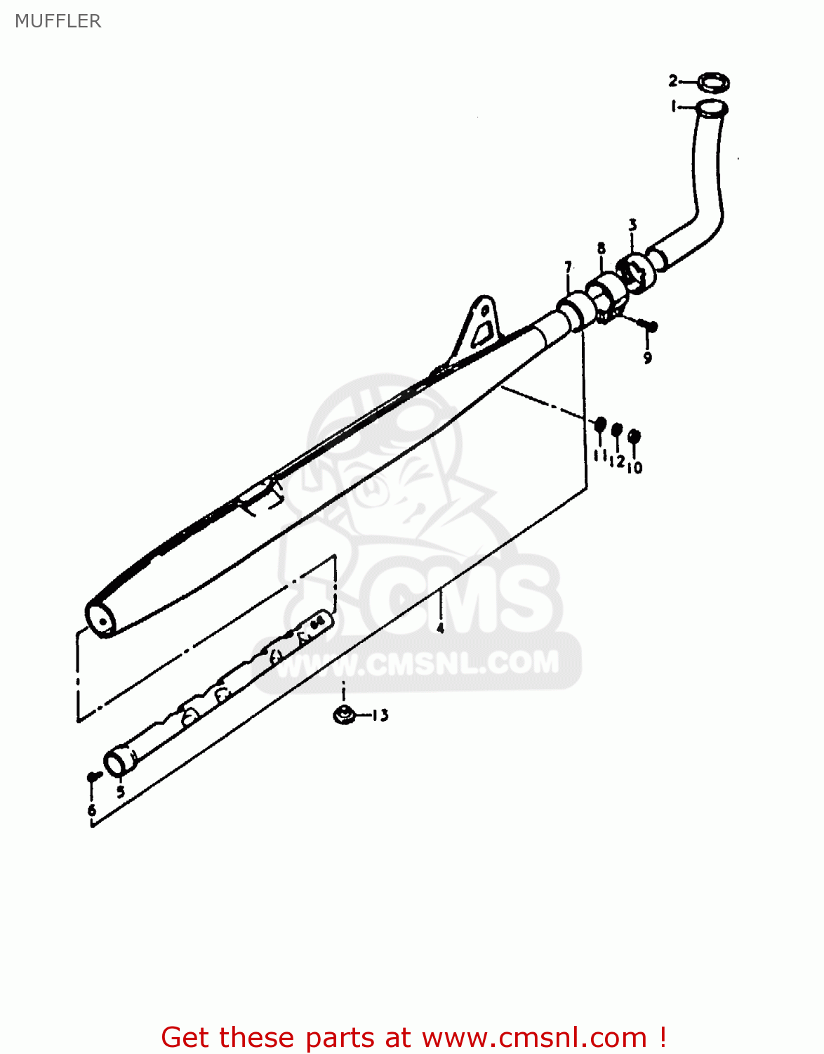MUFFLER A100 1979 (N) UNITED KINGDOM (E02)