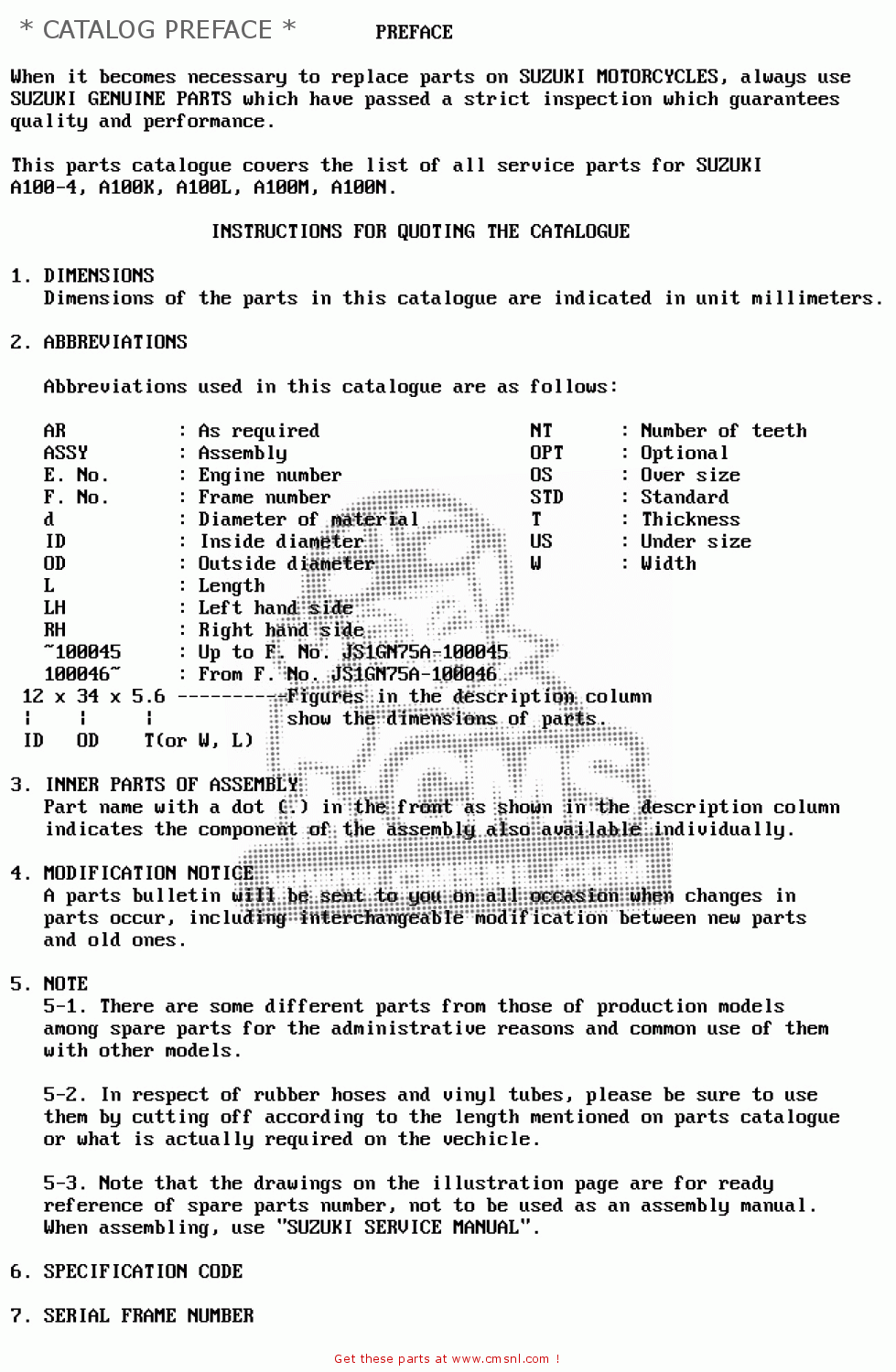 * CATALOG PREFACE * A100 1979 (N) UNITED KINGDOM (E02)
