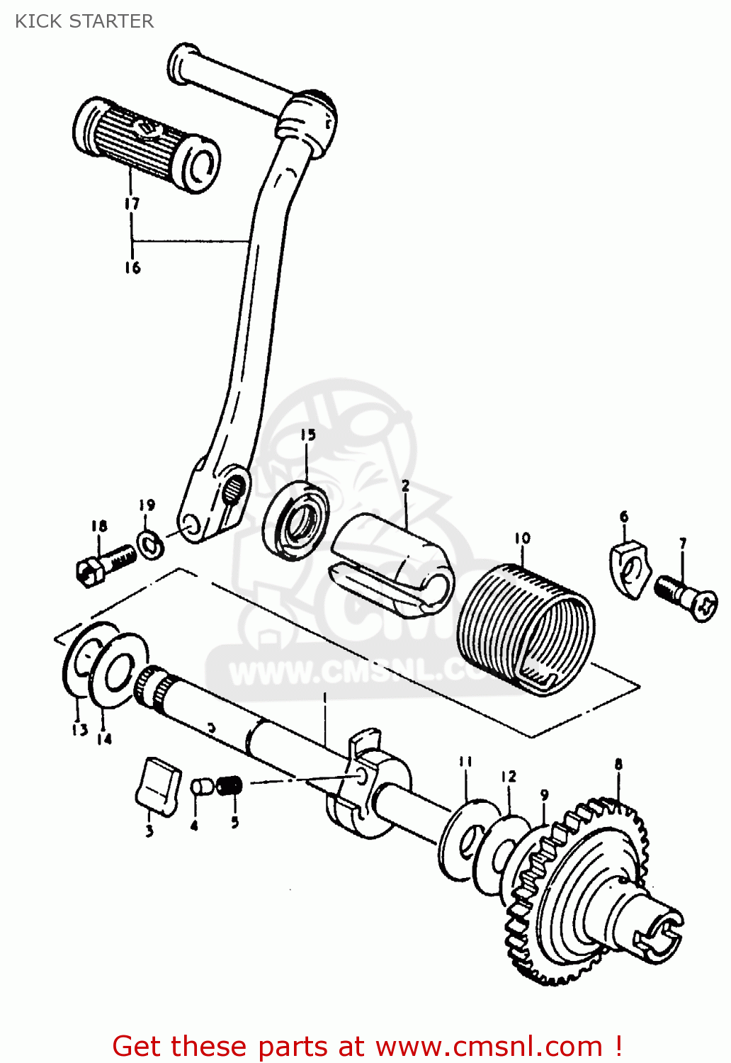 KICK STARTER A100-4 1978 (C) GENERAL EXPORT (E01)