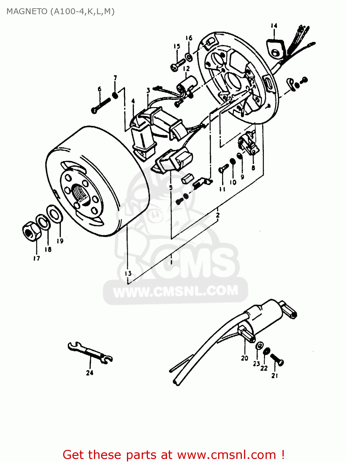 MAGNETO (A100-4,K,L,M) A100-4 1978 (C) GENERAL EXPORT (E01)