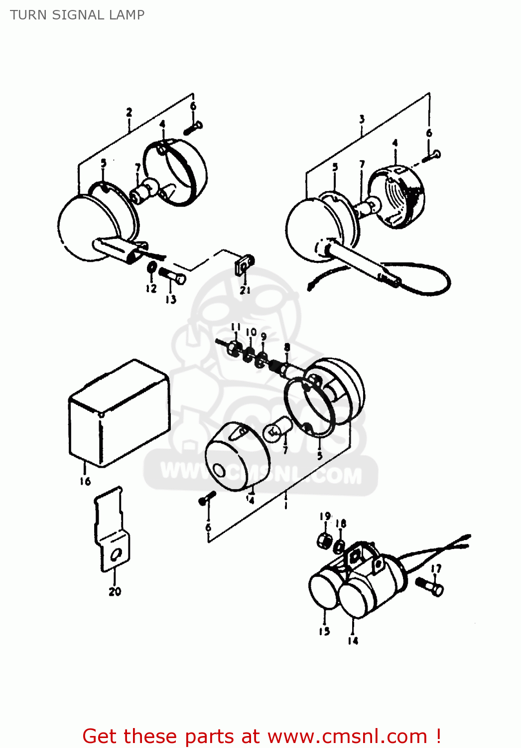 TURN SIGNAL LAMP A100-4 1978 (C) GENERAL EXPORT (E01)