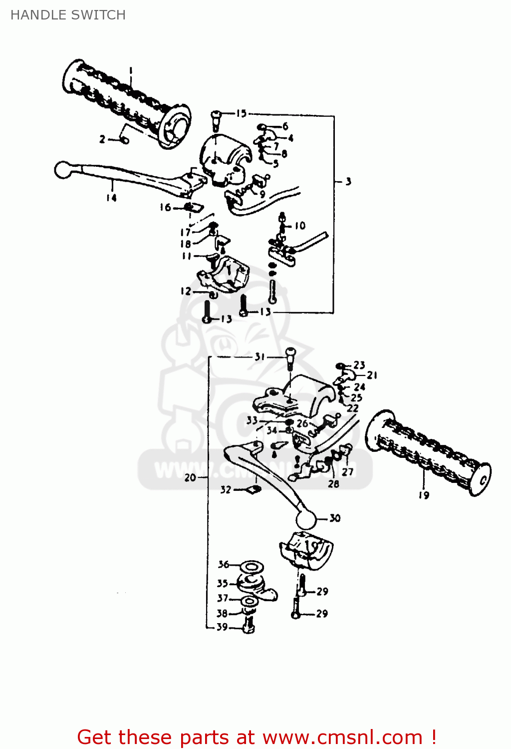 HANDLE SWITCH A100-4 1978 (C) GENERAL EXPORT (E01)