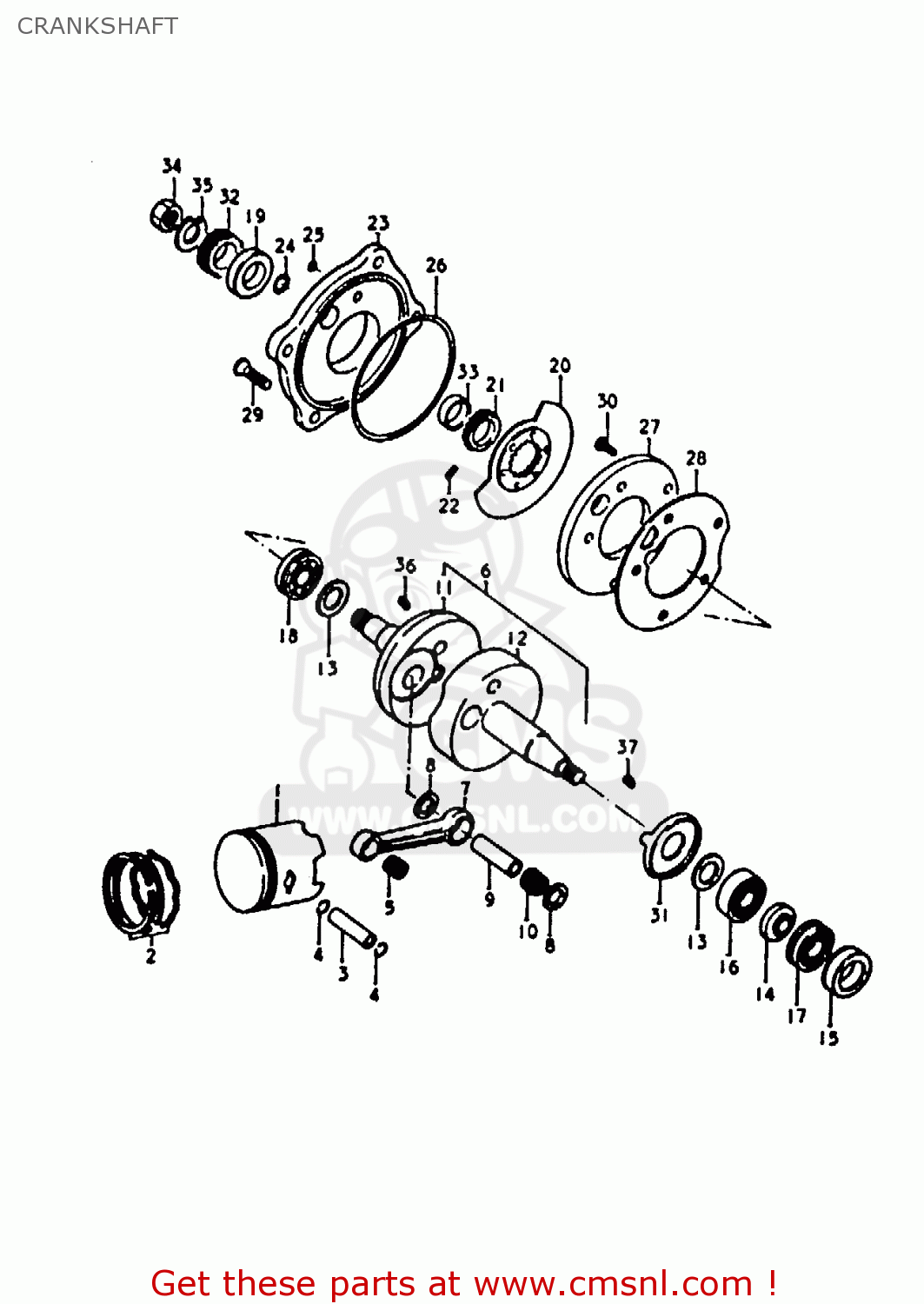 CRANKSHAFT A100-4 1978 (C) GENERAL EXPORT (E01)
