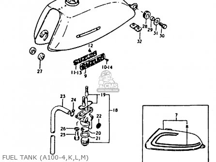 FUEL TANK (A100-4,K,L,M) - A100-4 1978 (C) GENERAL EXPORT (E01)