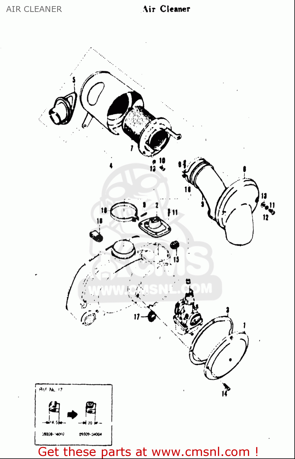 AIR CLEANER A100 AS100 AC100 1969 USA (E03)
