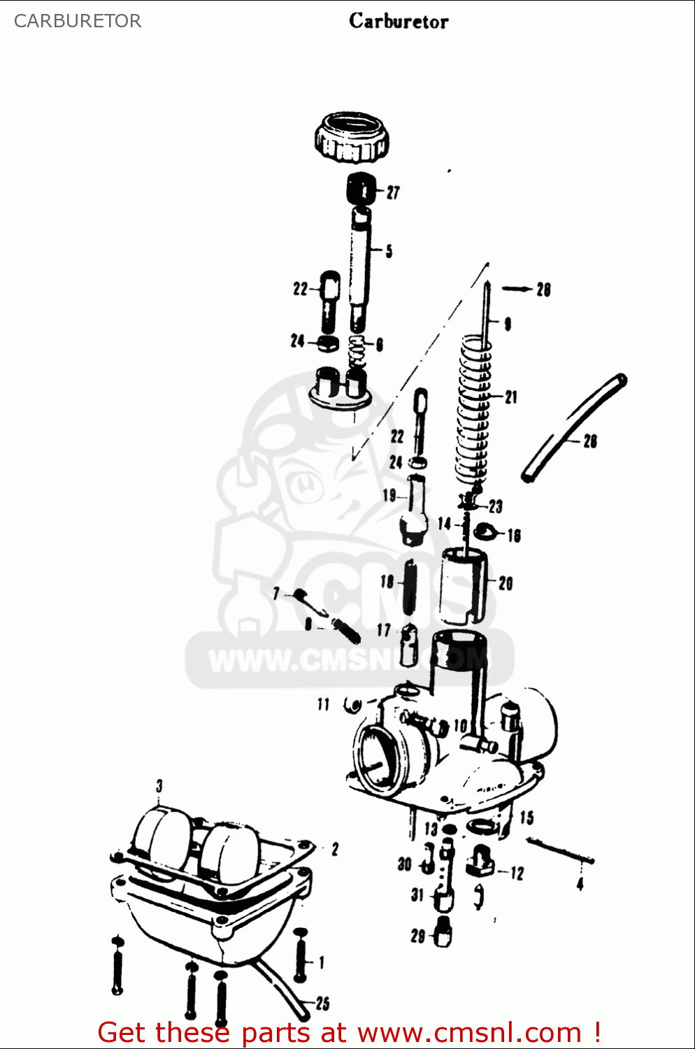 CARBURETOR A100 AS100 AC100 1969 USA (E03)