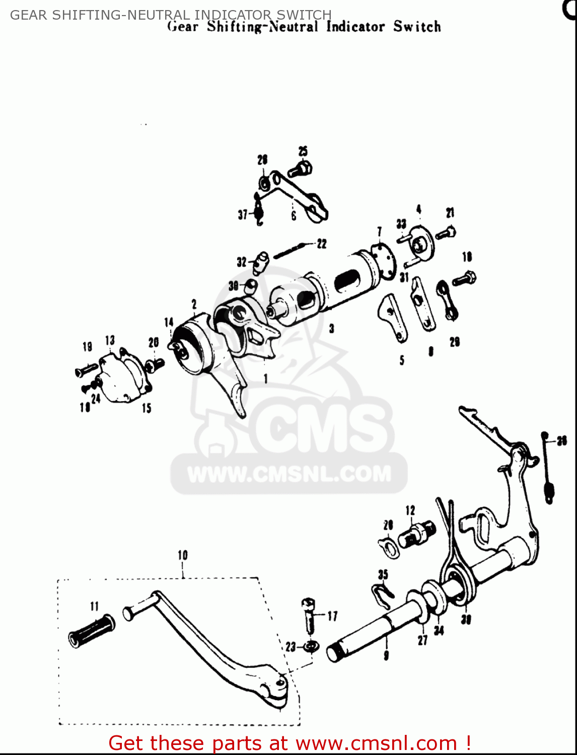 GEAR SHIFTING-NEUTRAL INDICATOR SWITCH A100 AS100 AC100 1969 USA (E03)