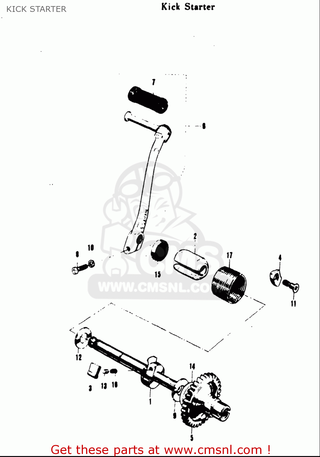 KICK STARTER A100 AS100 AC100 1969 USA (E03)