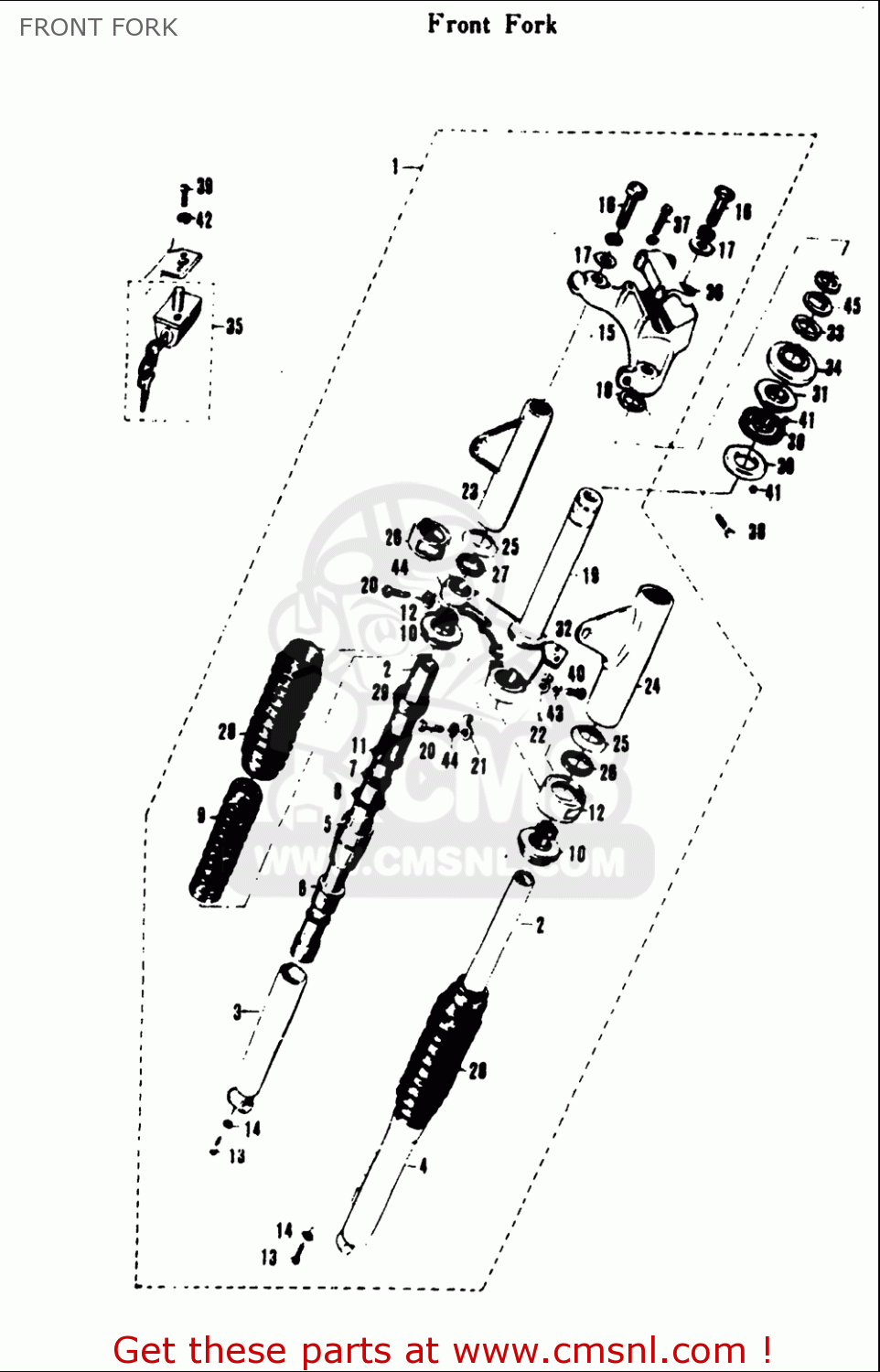 FRONT FORK A100 AS100 AC100 1969 USA (E03)
