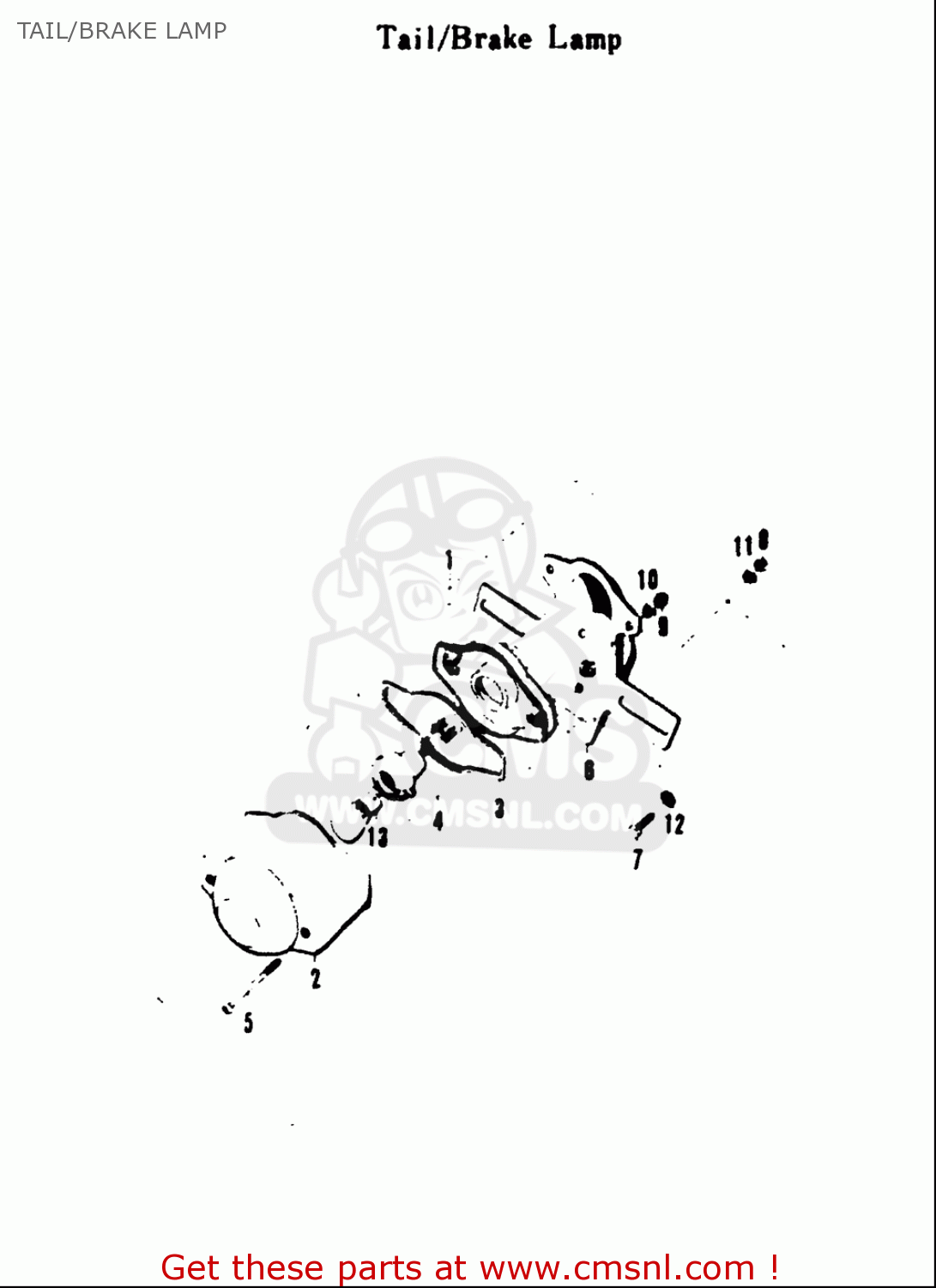 TAIL/BRAKE LAMP A100 AS100 AC100 1969 USA (E03)