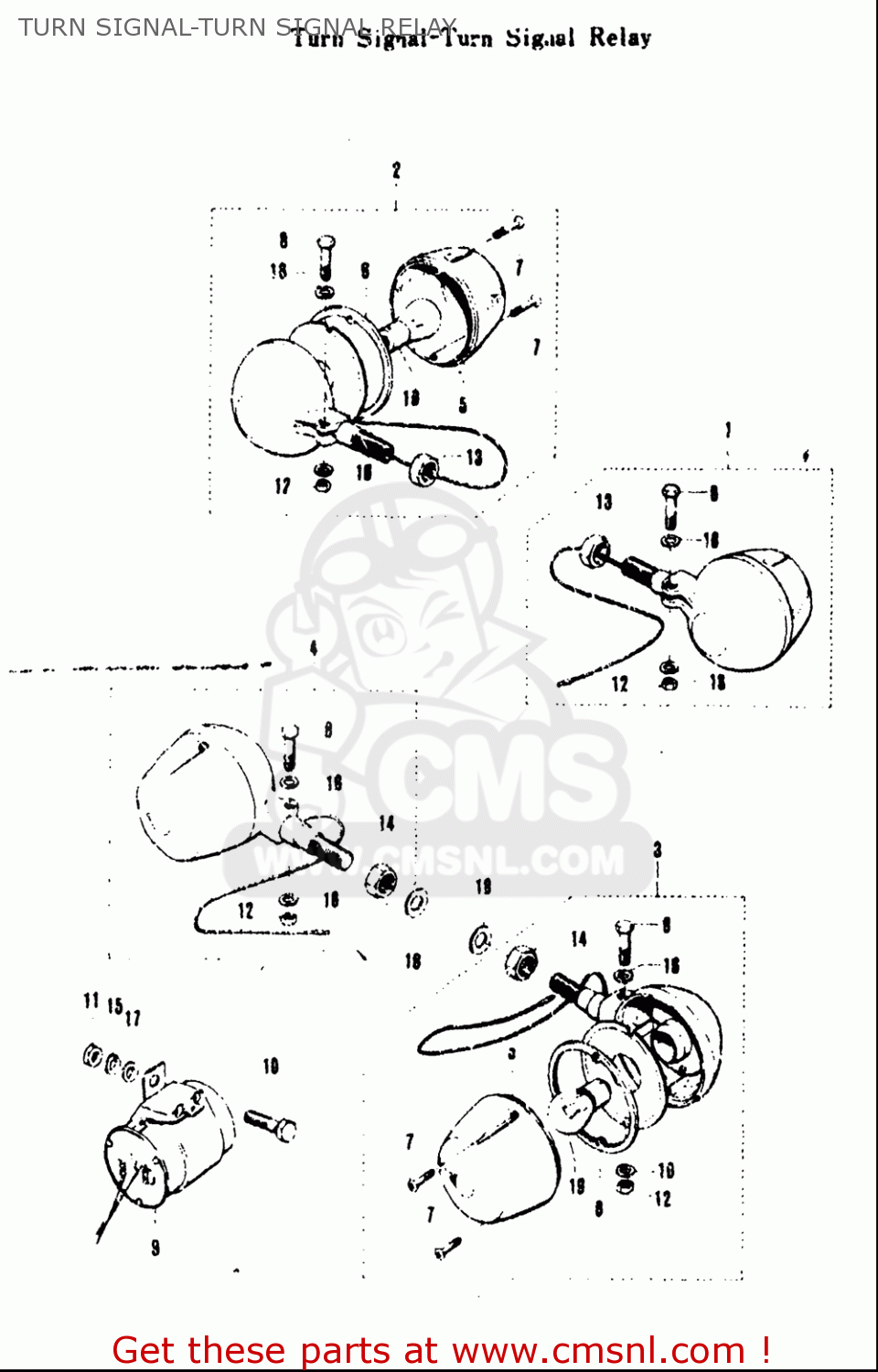 TURN SIGNAL-TURN SIGNAL RELAY A100 AS100 AC100 1969 USA (E03)
