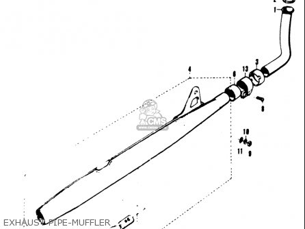 EXHAUST PIPE-MUFFLER - A100 AS100 AC100 1969 USA (E03)