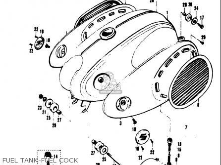 FUEL TANK-FUEL COCK - A100 AS100 AC100 1969 USA (E03)