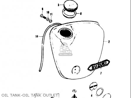 OIL TANK-OIL TANK OUTLET - A100 AS100 AC100 1969 USA (E03)