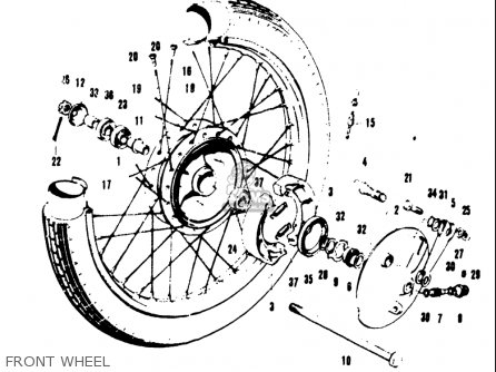 FRONT WHEEL - A100 AS100 AC100 1969 USA (E03)