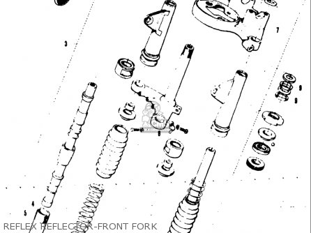 REFLEX REFLECTOR-FRONT FORK - A100 AS100 AC100 1969 USA (E03)