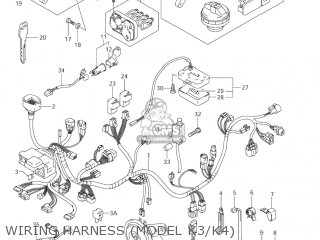 Suzuki AN400 BURGMAN 2004 (K4) USA (E03) parts lists and schematics