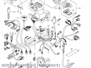 Suzuki AN400 BURGMAN 2007 (K7) USA (E03) parts lists and schematics