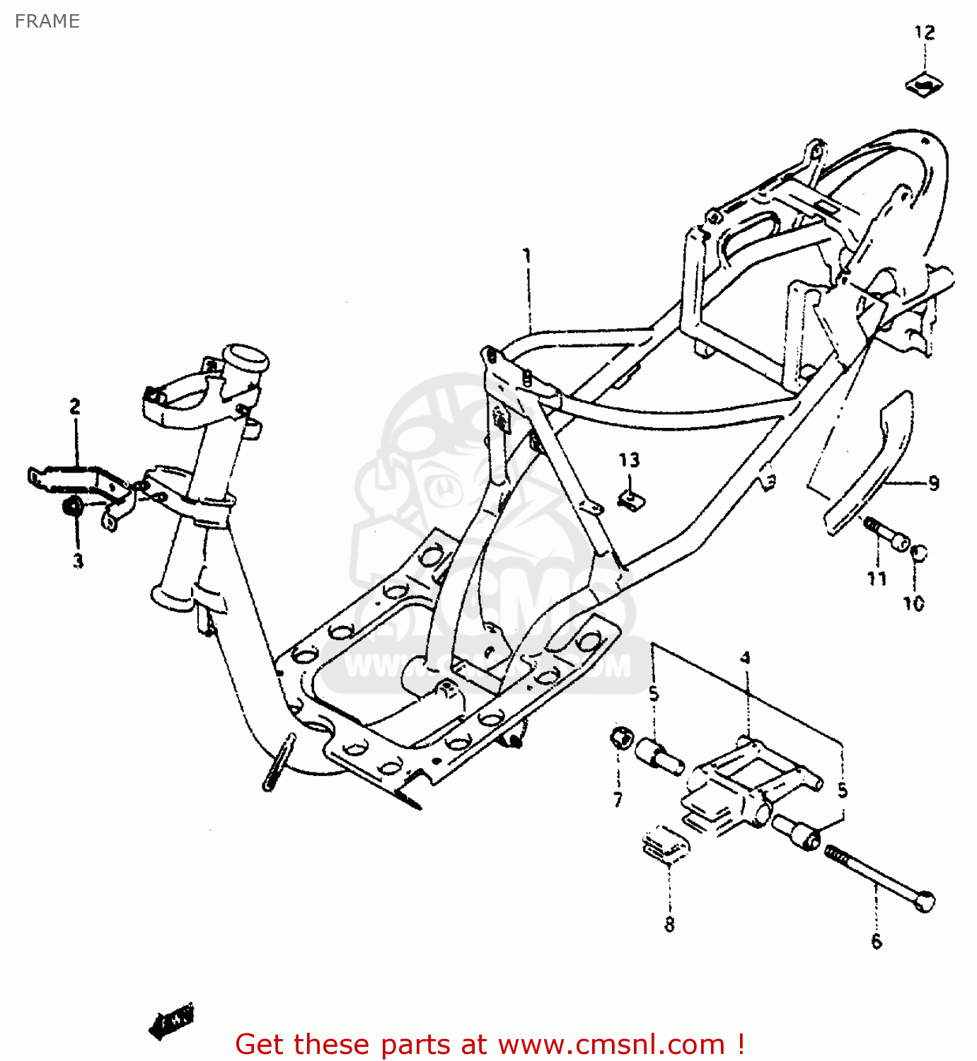 Suzuki AP50 1996 (T) FRAME - buy original FRAME spares online