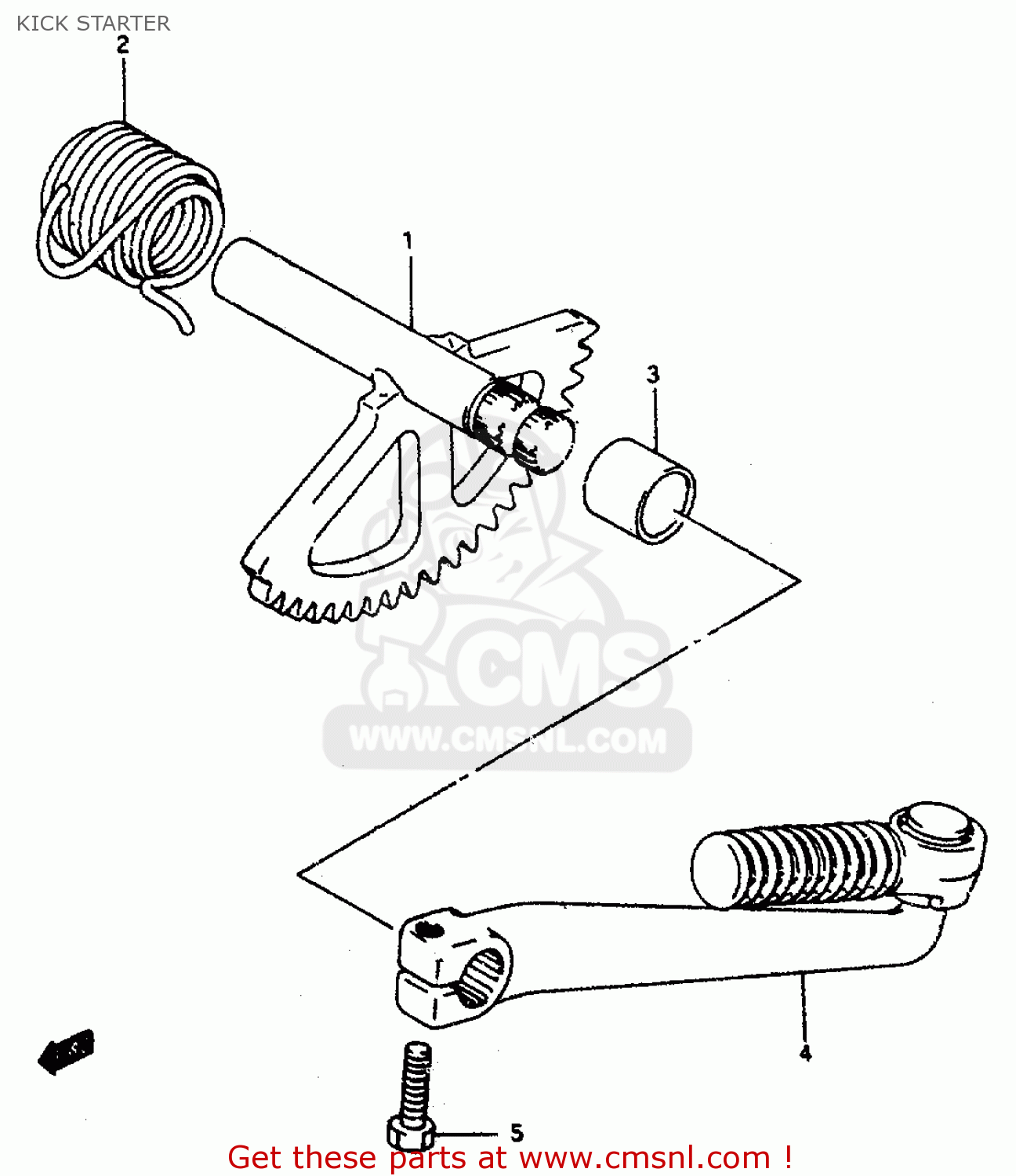 Suzuki AP50 1996 (T) KICK STARTER - buy original KICK STARTER spares online