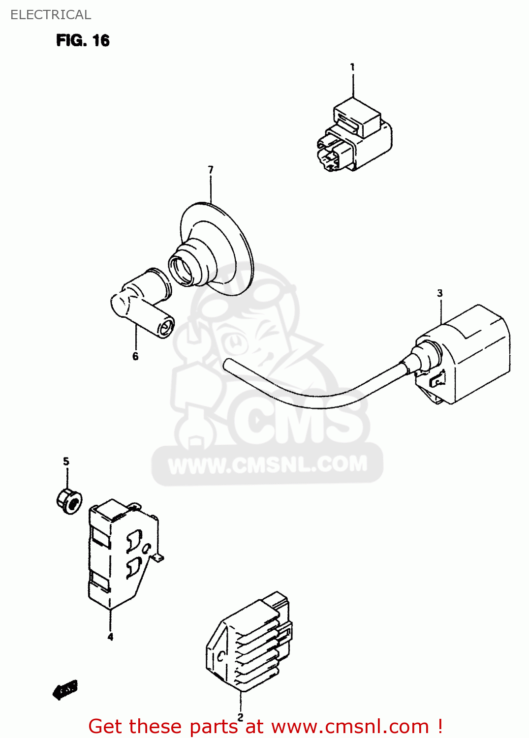 Suzuki AP50 1997 (V) ELECTRICAL - buy original ELECTRICAL spares online