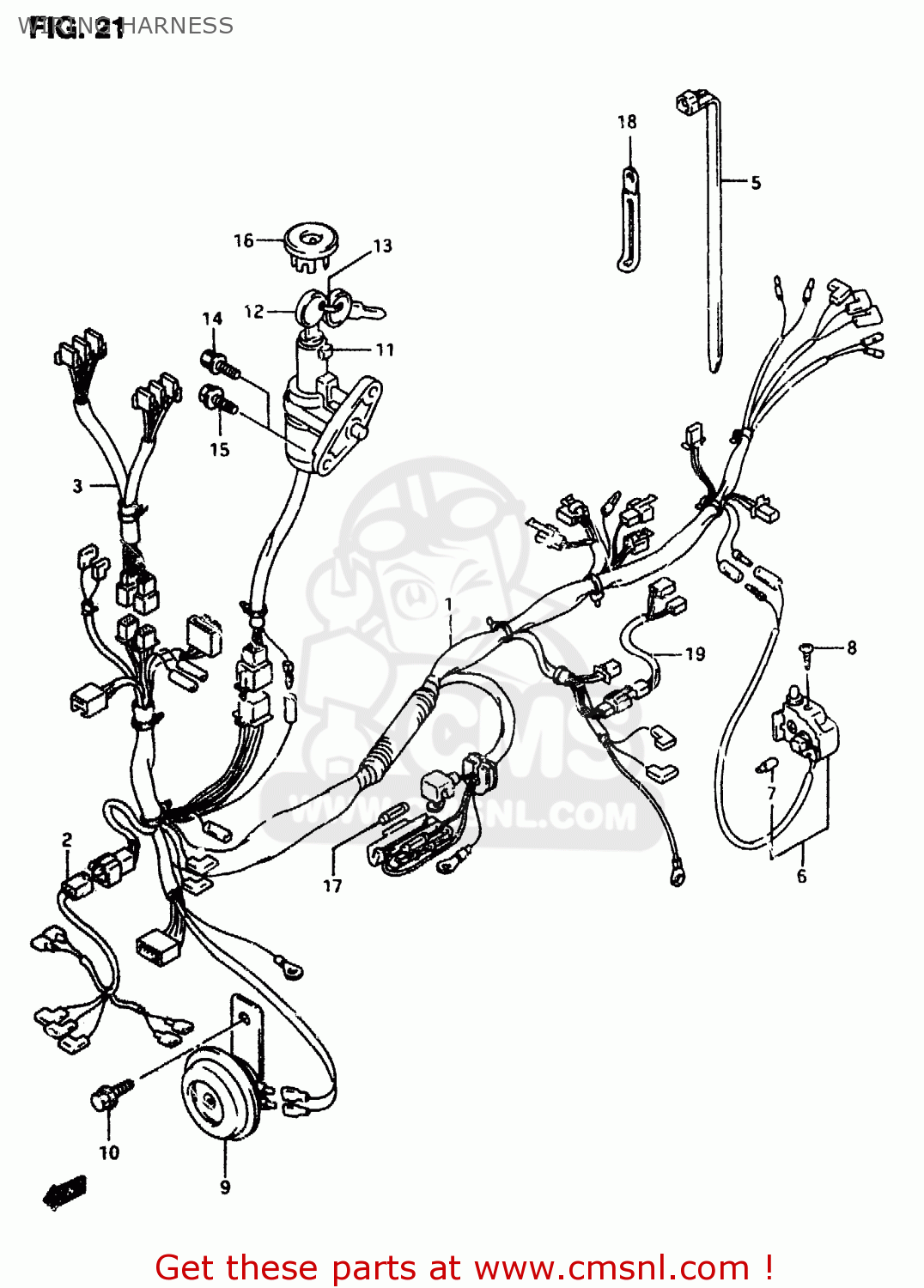 Suzuki AP50 1997 (V) WIRING HARNESS - buy original WIRING HARNESS