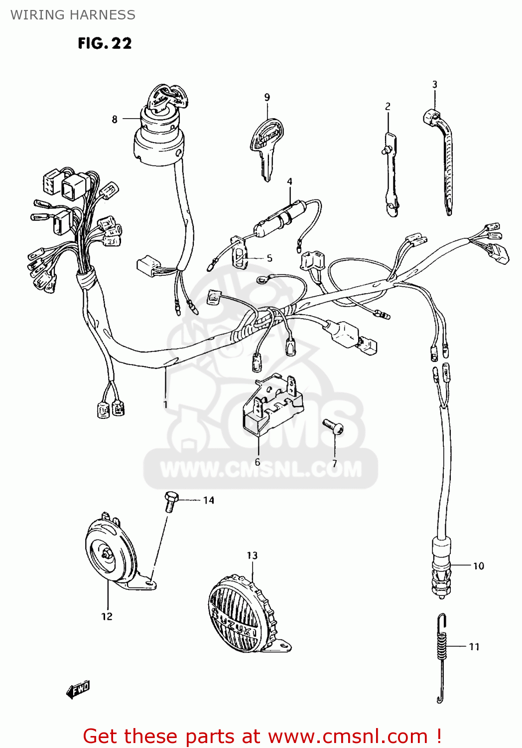 WIRING HARNESS AX100 1994 (R) BARBADOS (E94) / P36 P48