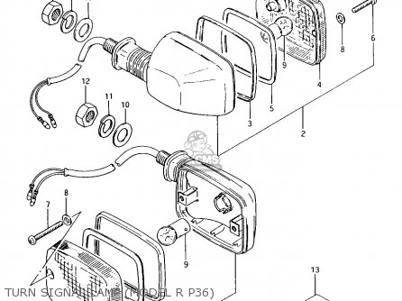 TURN SIGNAL LAMP (MODEL R P36) - AX100 1994 (R) BARBADOS (E94) / P36 P48