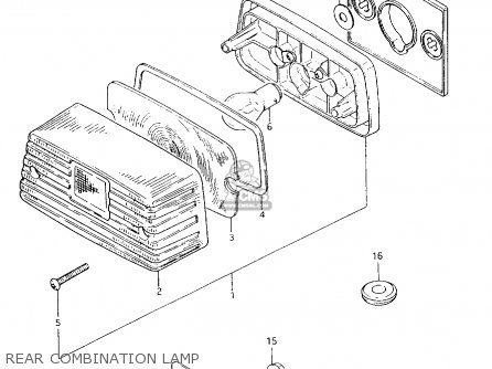 REAR COMBINATION LAMP - AX100 1994 (R) BARBADOS (E94) / P36 P48