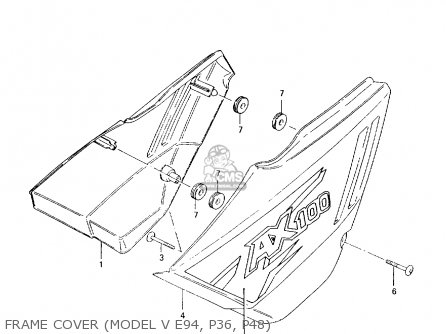 FRAME COVER (MODEL V E94, P36, P48) - AX100 1994 (R) BARBADOS (E94) / P36 P48