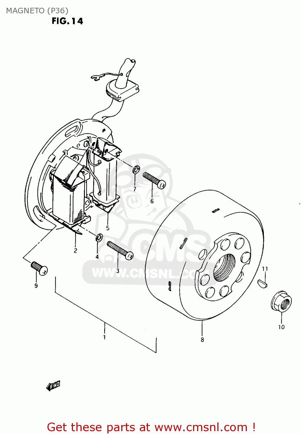 MAGNETO (P36) AX100 1996 (T) GENERAL EXPORT (E01) / P9