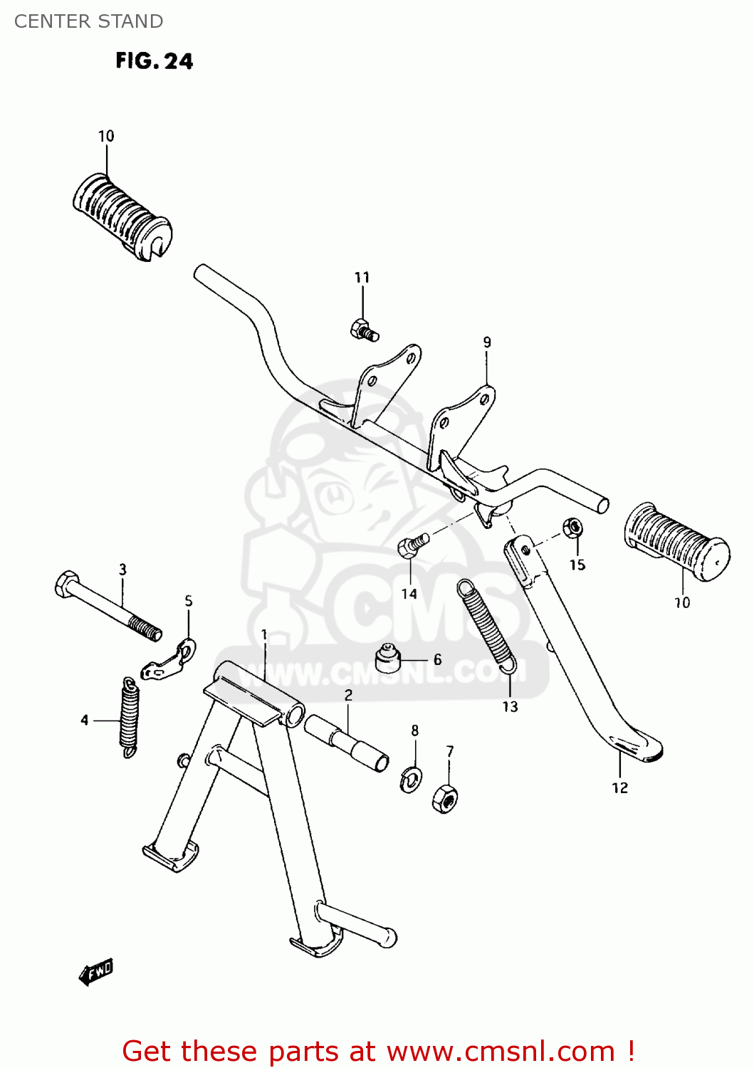 CENTER STAND AX100 1996 (T) GENERAL EXPORT (E01) / P9