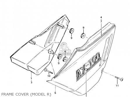FRAME COVER (MODEL R) - AX100 1996 (T) GENERAL EXPORT (E01) / P9