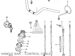 HANDLE BAR - CONTROL CABLE - AX100 1996 (T) GENERAL EXPORT (E01) / P9
