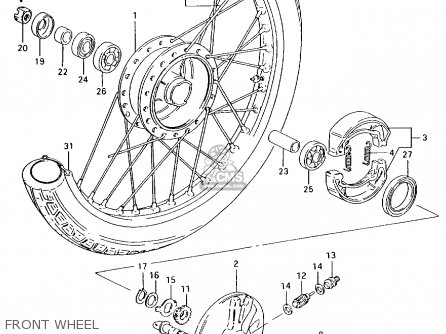 FRONT WHEEL - AX100 1996 (T) GENERAL EXPORT (E01) / P9